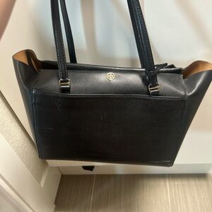 Black Leather Tote Bag